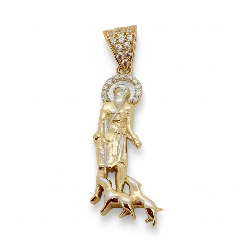 Pendants San lazaro 14 KT zicornia Weight 3.2gm