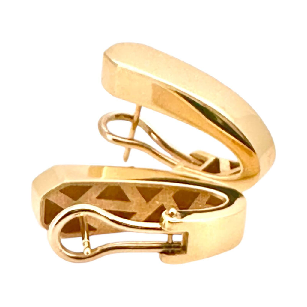 Earrings Omega 14 KT Hollow Weight 6.6GM