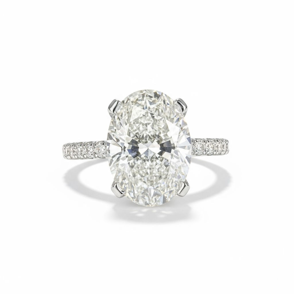 Rings Women OV 3.07ct/E,VS1 14 KT Lab diamonds Size 4 3/4 Weight 3.47gm