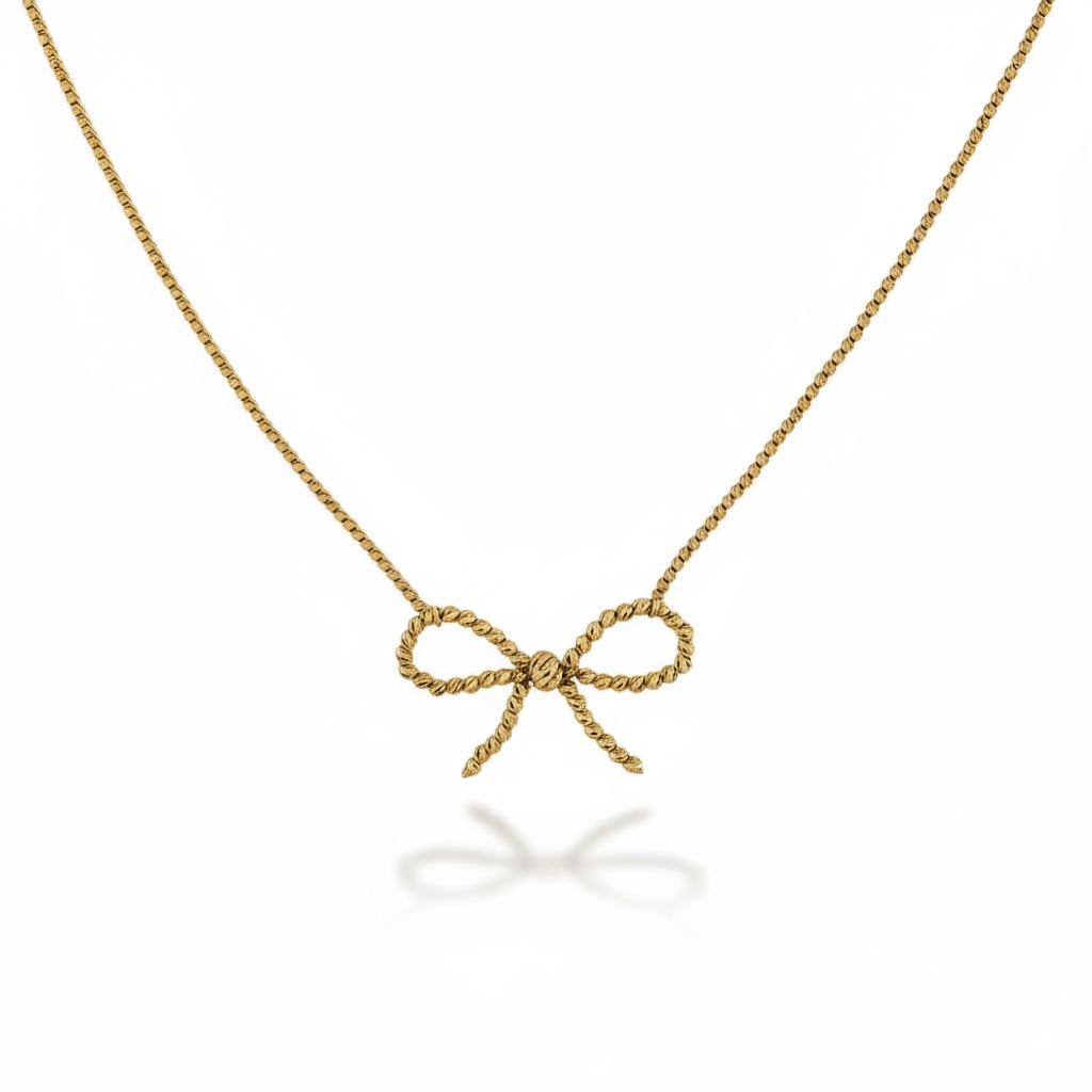 Chains Ribbon 14 KT Hollow Size 16'' Weight 7.7gm