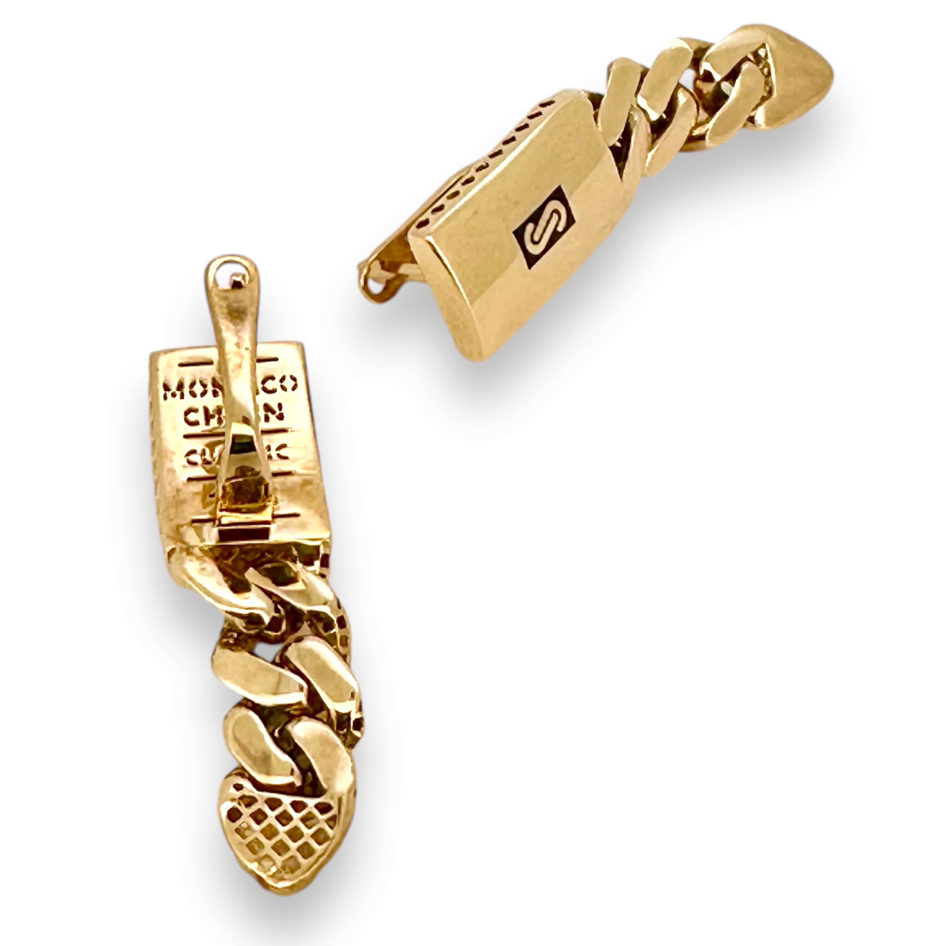 Earrings Monaco chain 10k Plain / Plain link Weight 4.8GM