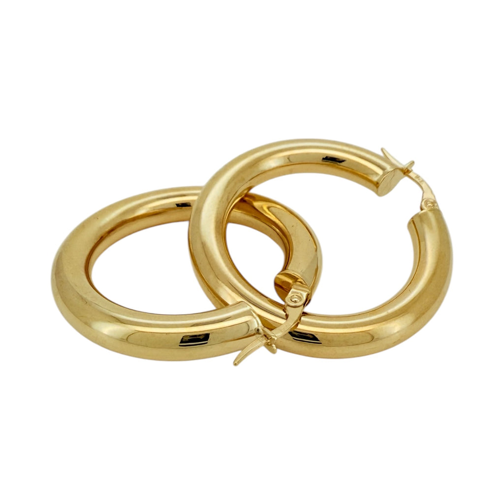 Earrings Hoops 14 KT Hollow Weight 5.1gm