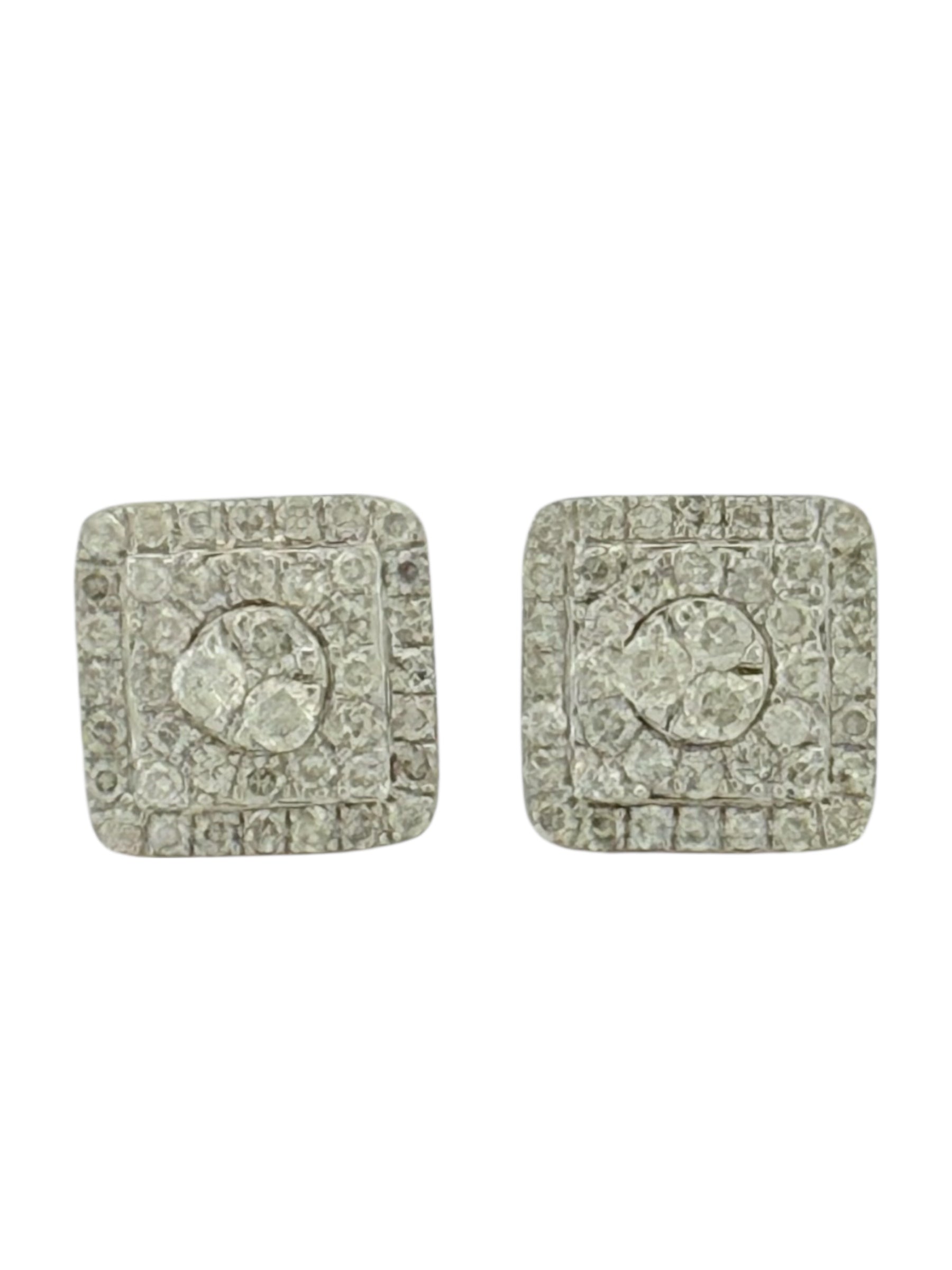 Earrings 0.88ct 14 KT diamonds Weight 2.7gm