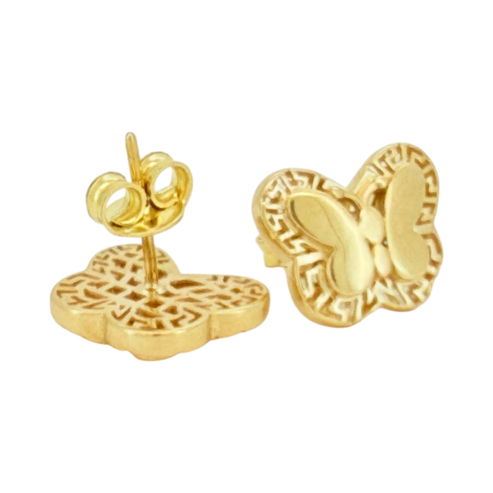 Earrings Butterfly 10k Hollow Weight 2.3gm