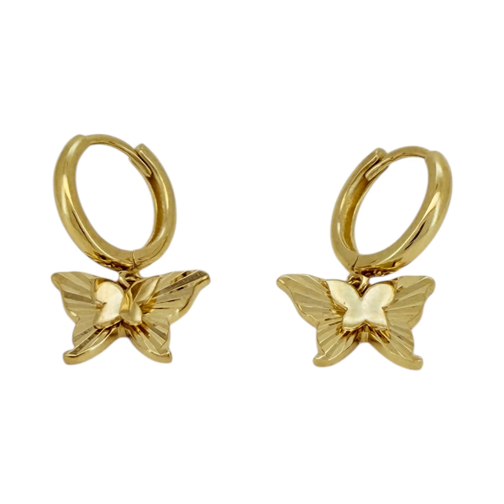 Earrings Butterfly 10k Weight 1.7gm