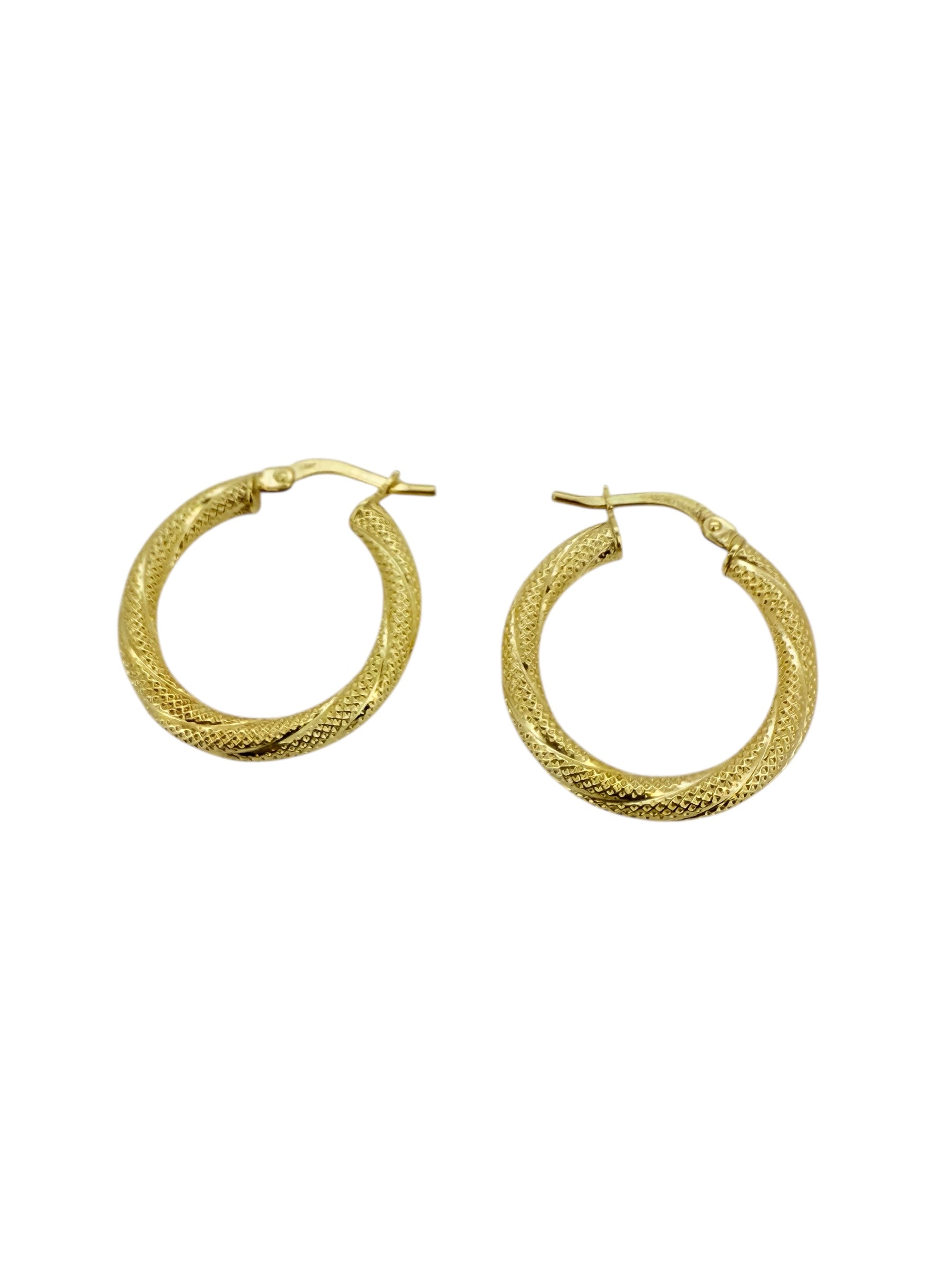 Earrings Hoops 10k Hollow Weight 1.2gm