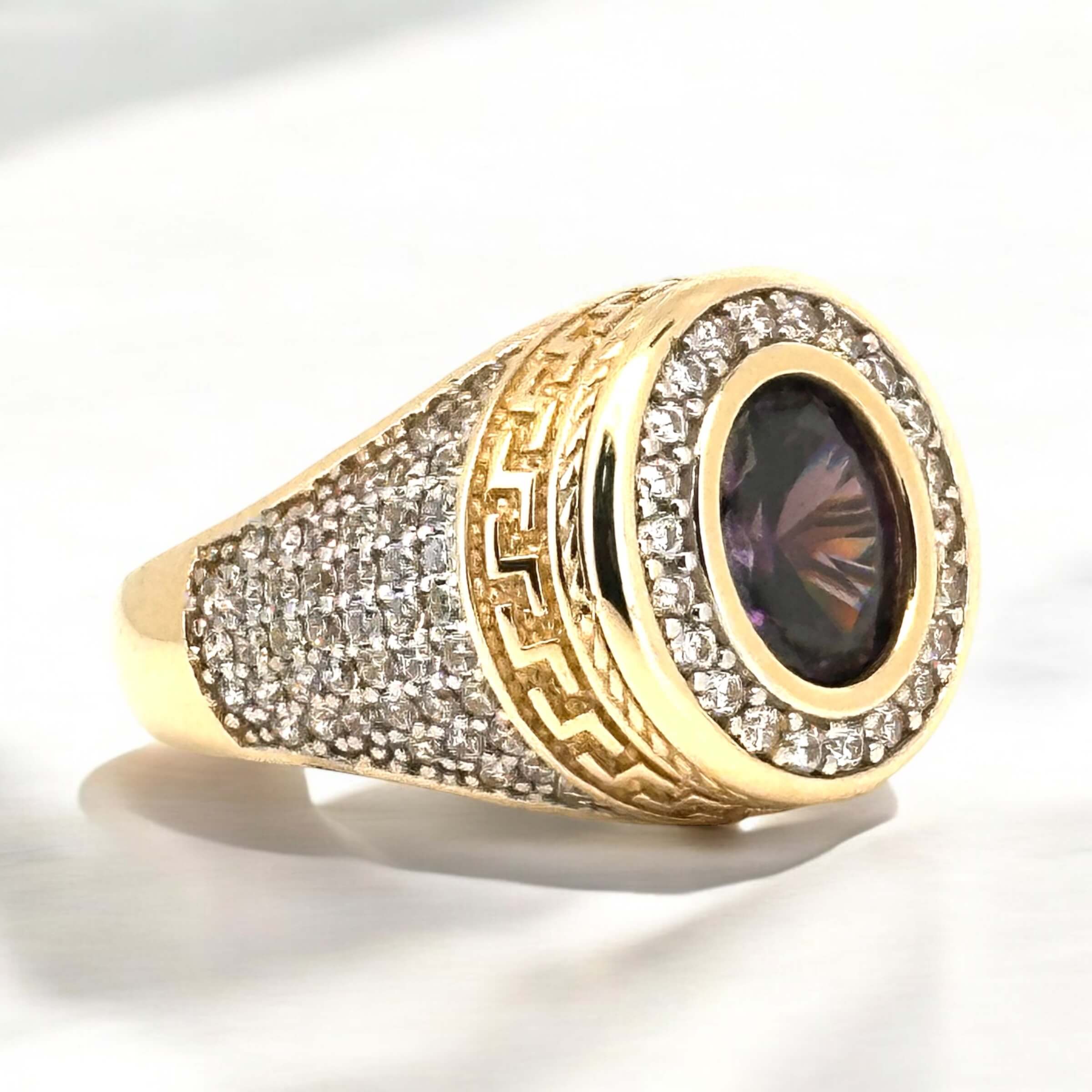 Rings Men 14 KT zicornia Size size 10 1/2 Weight 8.1gm