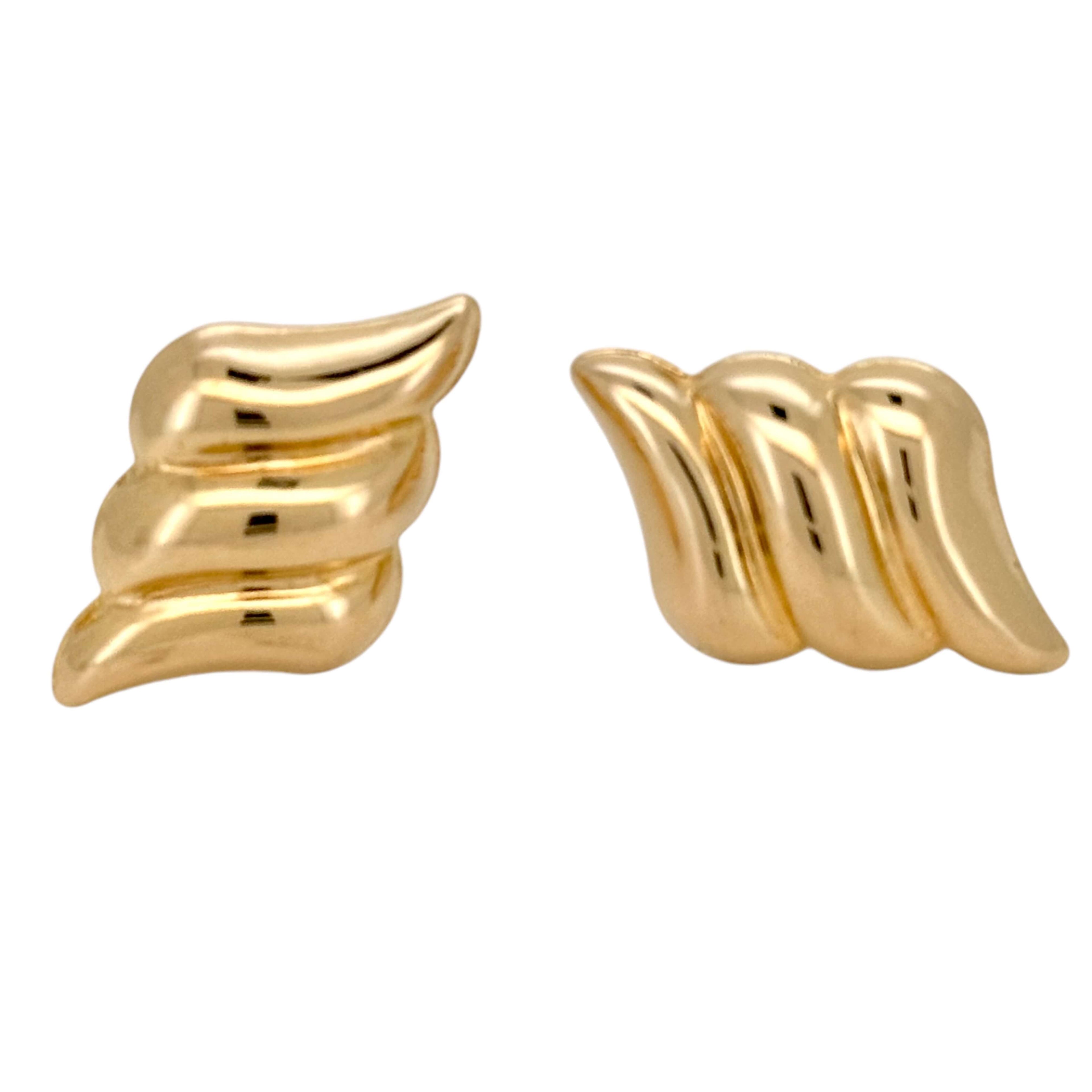 Earrings Omega 14 KT Hollow Weight 4.3gm
