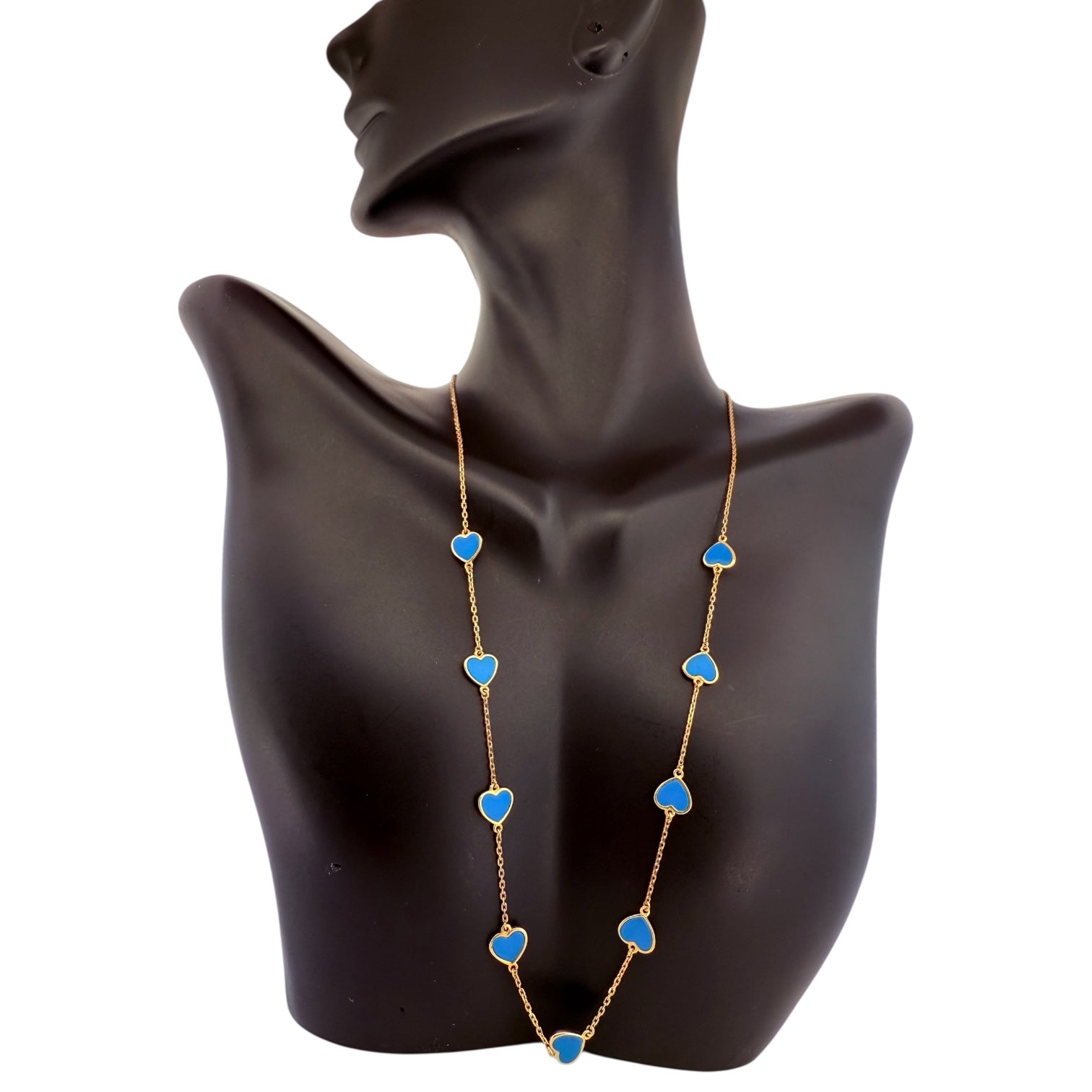 Chains heart 14 KT Hollow Size 16'' Weight 2.7gm