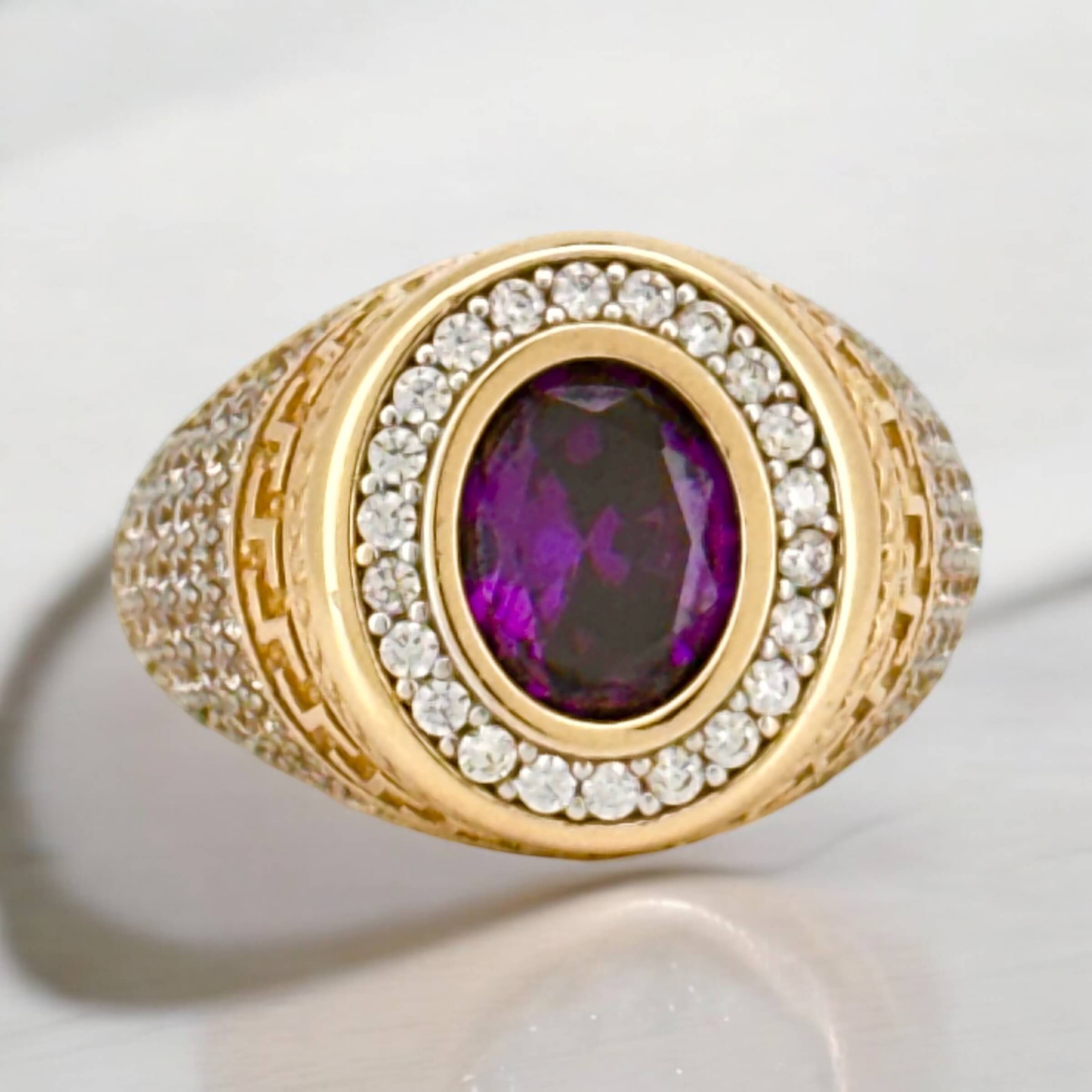 Rings Men 14 KT zicornia Size size 10 1/2 Weight 8.1gm