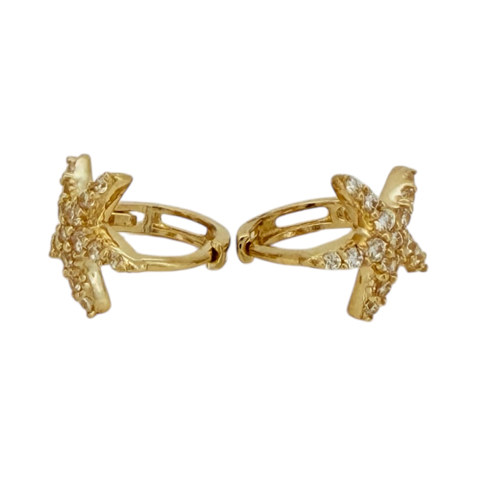 Earrings boy Star 10k zicornia Weight 1gm