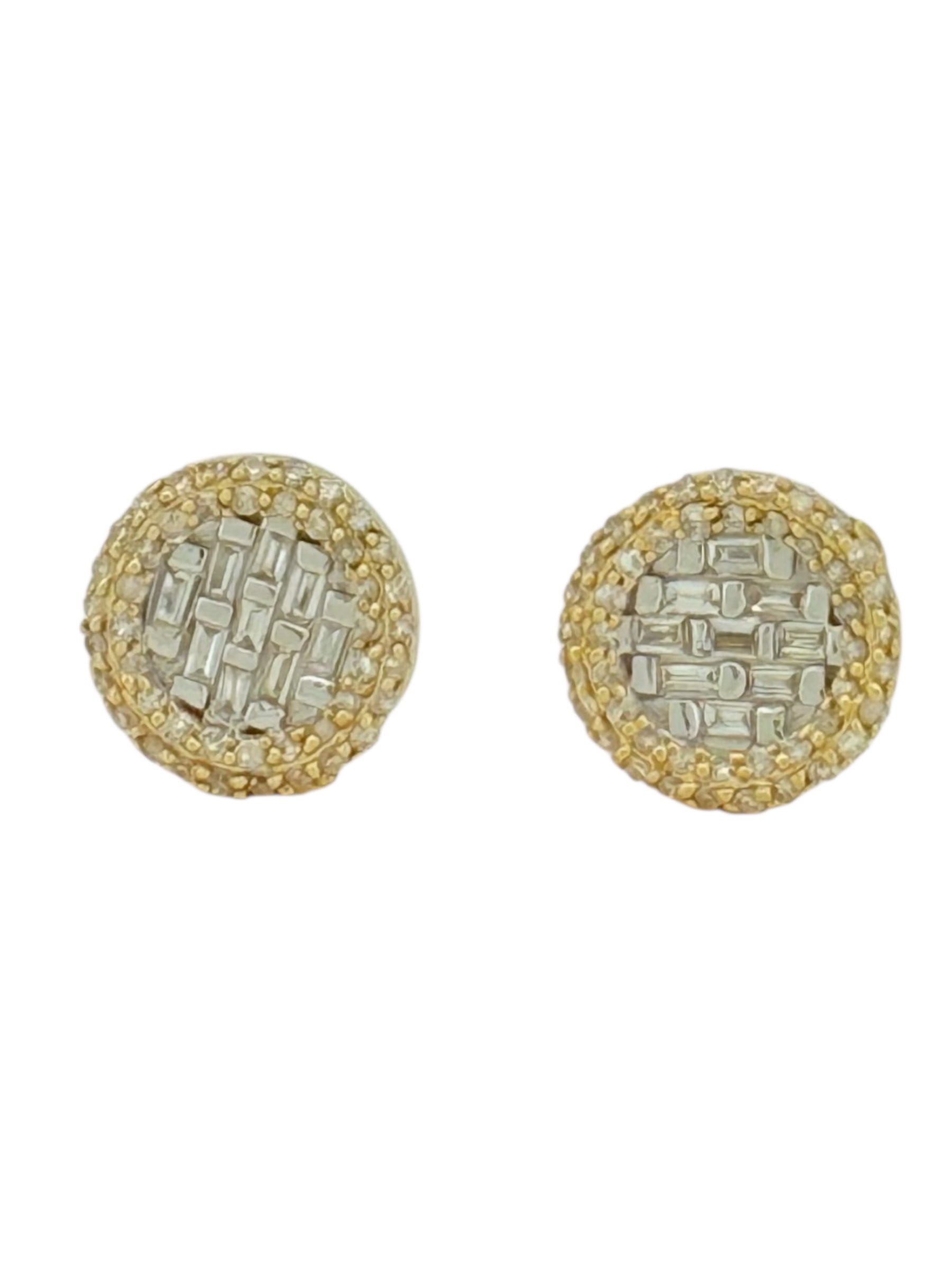 Earrings 0.36ct 14 KT diamonds Weight 2gm