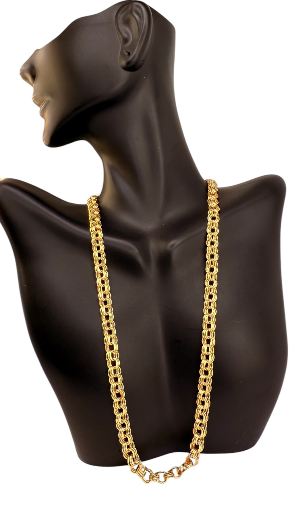 Chokers Chinese link 14 KT Hollow Size 18''*6mm Weight 10gm