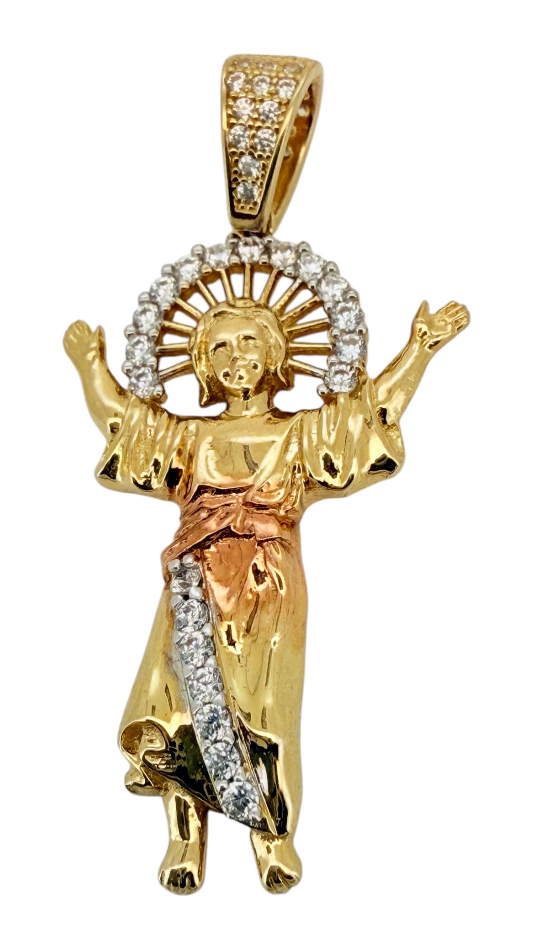 Pendants Divine Child Jesus 14 KT zicornia Weight 3.4gm